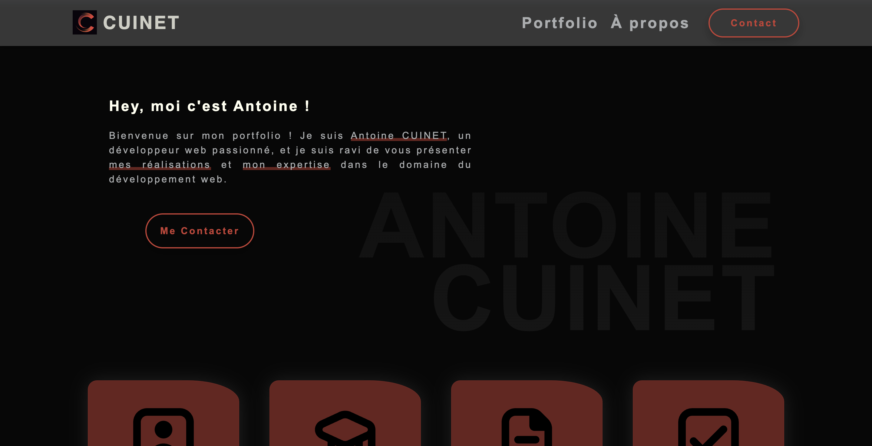 image du site Portfolio CUINET Antoine