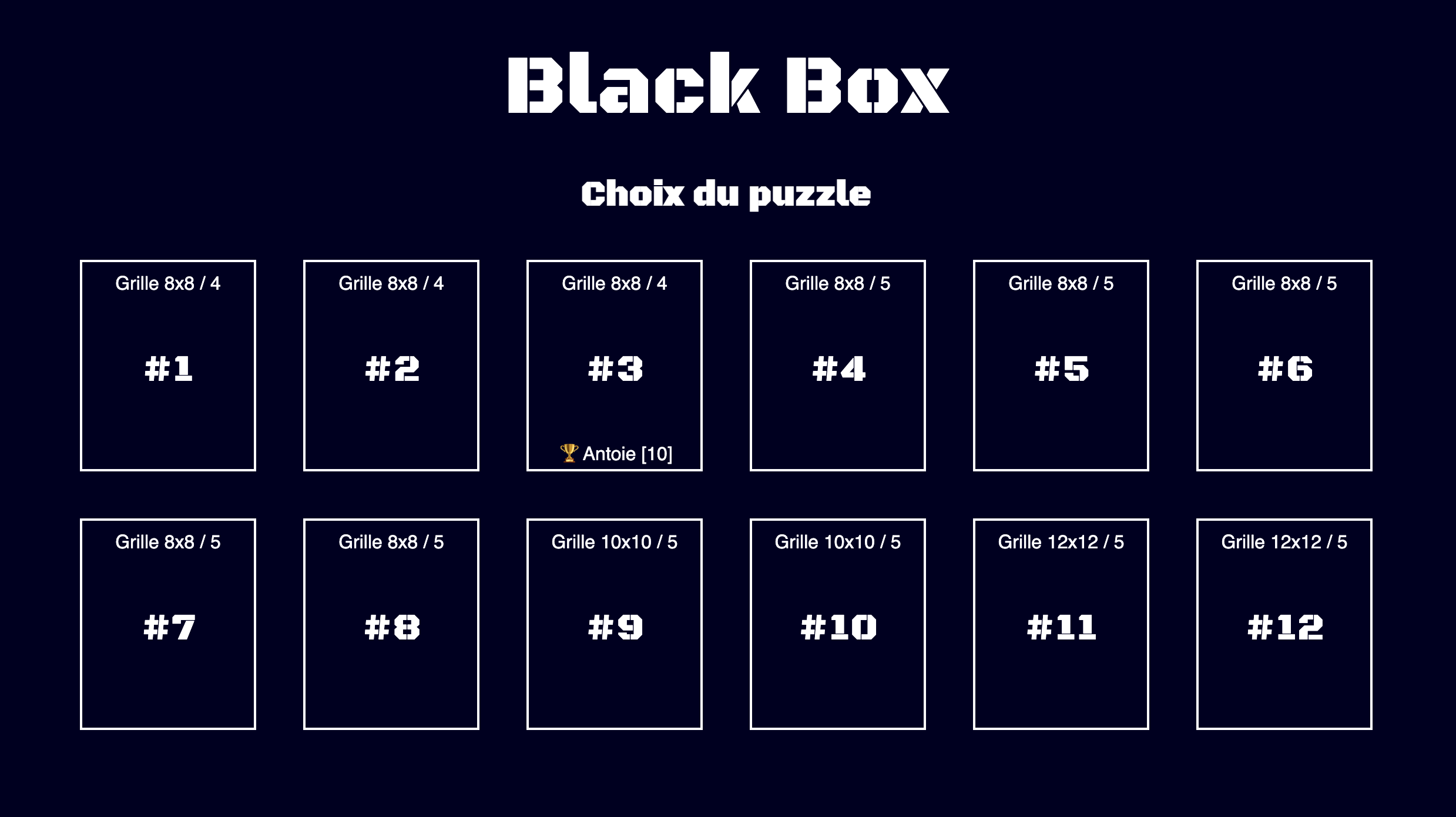image du site Jeu Black Box